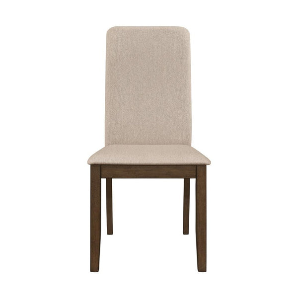 English Elm Set Of 2 Comfort-Enhanced Upholstered Dining Chairs In Soft Latte Twill With Medium Walnut Frame B016P223164-GIGA