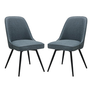 OSP Home Furnishings Penton Swivel Chair  - Set of 2 Navy