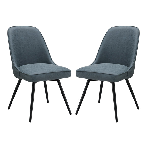 OSP Home Furnishings Penton Swivel Chair  - Set of 2 Navy