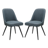 OSP Home Furnishings Penton Swivel Chair  - Set of 2 Navy