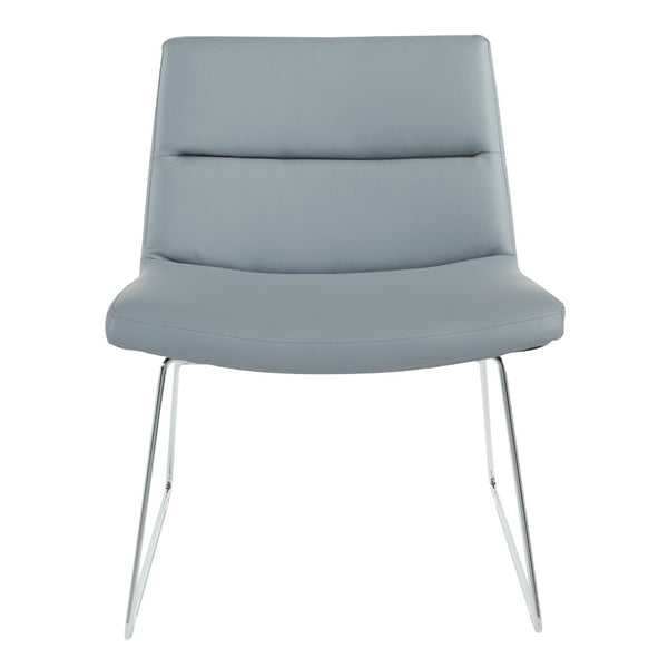 OSP Home Furnishings Thompson Contemporary Accent Chair with Chrome Sled Base for Office or Lounge Spaces THP-U42