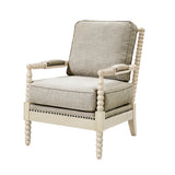 Madison Park Donohue Traditional Accent Arm Chair MP100-1241 Light Grey/Antique Cream