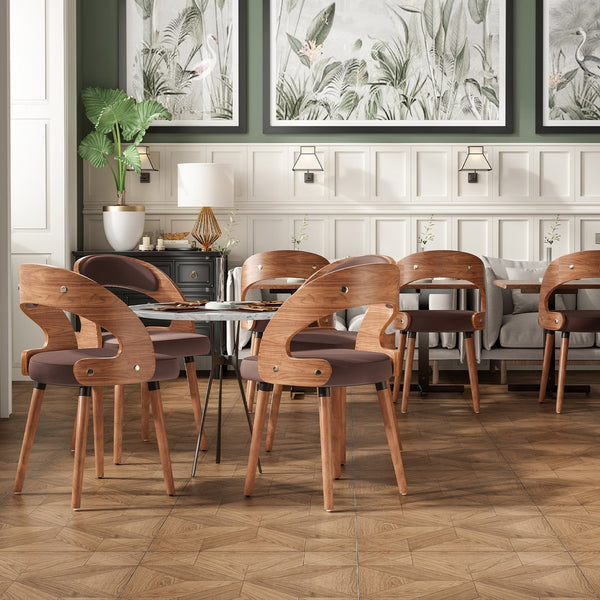 English Elm Swivel Counter Stools Set of 2 Rattan Back Pu Seat Mid Century Wood Frame Kitchen Dark Brown T3623P433540