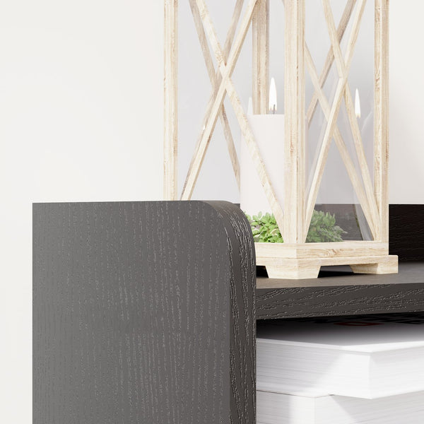 English Elm shoe cabinet Rustic Herringbone Flip Drawer Organizer — Narrow MDF Shoe Rack, Dust‑Proof, 50.1"x16.7" W2227P207764