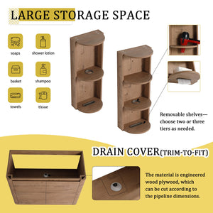 English Elm 40'' Freestanding Bathroom Vanity With Glossy Ceramic Sink, Soft-Close Doors & Ample Storage Rack W999S00405