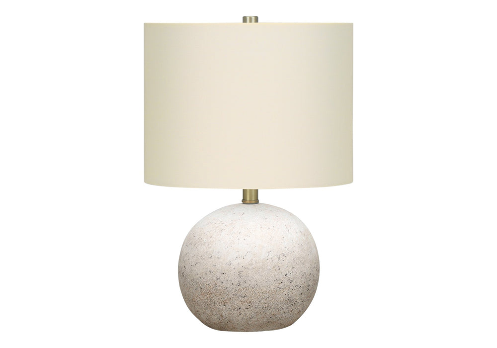 English Elm Lighting, 20" Modern Table Lamp With Grey Concrete Base & Ivory Shade – Perfect For Any Room Decor! B2710P220133