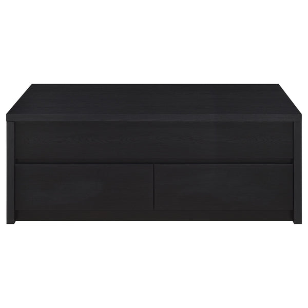 English Elm Fletcher Lacquered High Gloss Coffee Table with Open Shelf for Modern Living Rooms B062P447736
