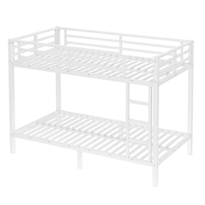 English Elm Metal Twin XL Over Twin XL Bunk Bed Sturdy Steel Frame, Space-Saving Design, Noise-Free Sleep Solution W1580P329009