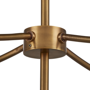 Alithea Semi-Flush Mount Light Fixture - Antique Brass Floral Design by Tom Caldwell for Elegant Spaces