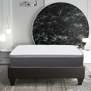 English Elm 12 Hybrid 12in Pocket Spring Mattress Queen Plush Gel Memory Foam, Cooling Support, Bed-in-Box B011P204489