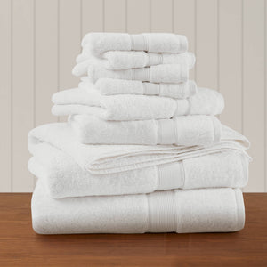 JLA Home Madison Park Signature - Ultra-Soft Spa-Quality 100% Cotton Towels with 800 GSM Plushness, Antimicrobial, Oeko-Tex Certified White MPS73-188