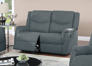 English Elm Modern Three Piece Reclining Living Room Set Burlap Fabric Sofa Loveseat Chair B011S02342