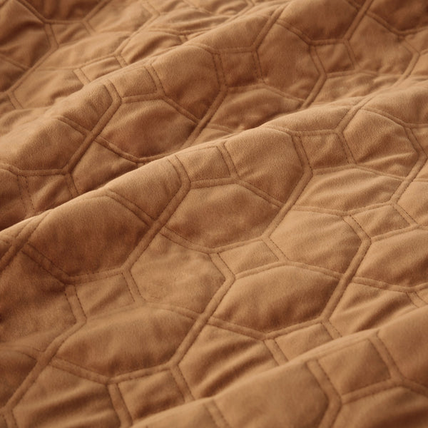 English Elm 3 Madison Park Harper Velvet Quilt Set Full/Queen with Antimicrobial Finish, Geometric Quilted Texture Rust 17.72 L x 16.14 W x 7.09 H B03597648
