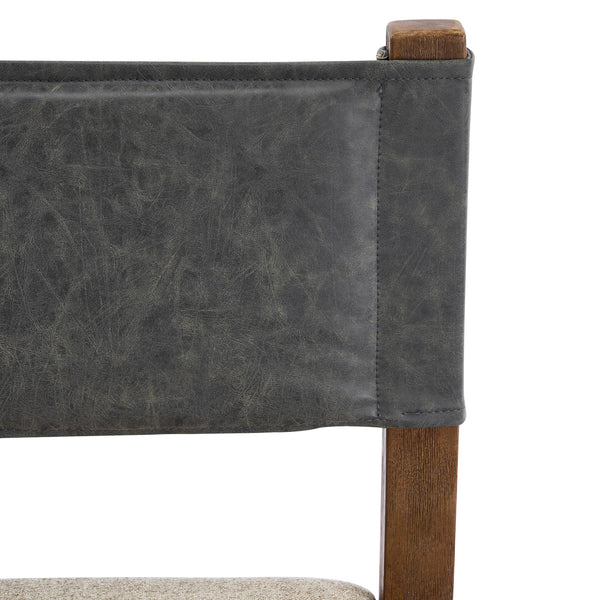 English Elm Mid-century Modern Linen Blend Dining Chairs Rubberwood Legs Sculptural Backrest Set of 2 Dark Gray,Oatmeal,Walnut N768P442393W