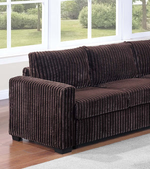 English Elm Black Corduroy L-shaped Sectional Sofa Modular 4 Piece Living Room Seating Set Coffee B011S02218