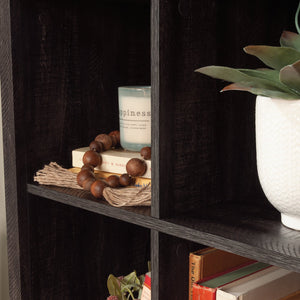 English Elm Bookcase, Sleek Black Finish With 9 Compartments – Perfect For Home Or Office Décor & Storage Solutions B356P402808