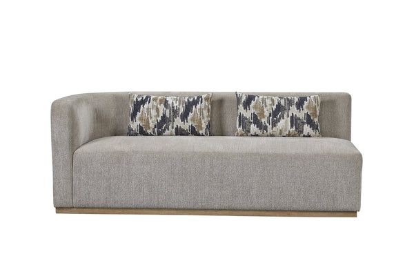 English Elm Sofa Royal Flax Chaise Loveseat Combo 2PC Beige Upholstered, Dacron Cushions, Sinuous Spring Comfort B2699S00098