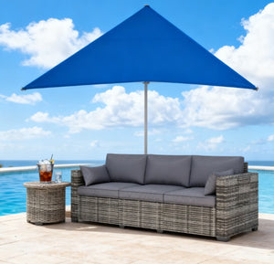English Elm Seater Outdoor Pe Rattan Sofa Deep Cushioned Patio Couch for Deck or Poolside T3971P417854