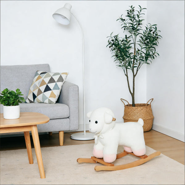 English Elm Walking Horse Ride on Toy Plush Pedal Pony with Wheels for Kids Ages 3 to 8 T3971P442703