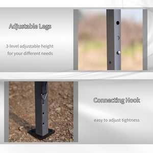 English Elm Outsunny 10' X 19.2' Heavy Duty Pop Up Canopy Tent For Events, Weddings, Bbqs - Quick Setup & Portable! W2225P174197-GIGA