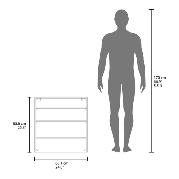 English Elm Medicine Cabinet Sleek White 2-Door Wall Mount with 4 Adjustable Shelves, 25.8"x24.8"x5.6" и B097P369422