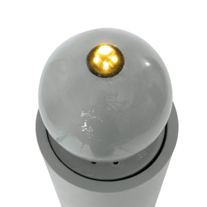 English Elm 34.25"h Light Gray Metal Floral Cutout Outdoor Fountain with Dual Led Sphere Top N765P355072G
