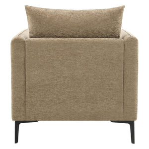 OSP Home Furnishings Newhaven Contemporary Accent Chair with Black Metal Legs for Modern Living Spaces NWN-S125