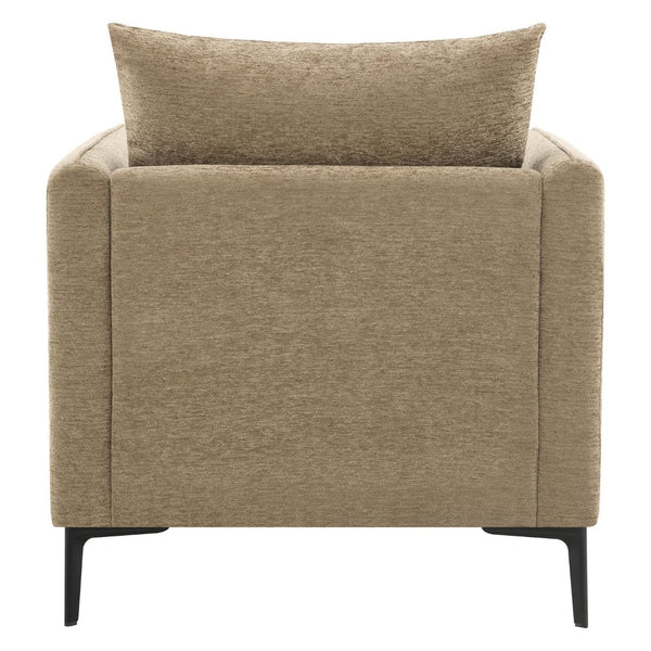 OSP Home Furnishings Newhaven Contemporary Accent Chair with Black Metal Legs for Modern Living Spaces NWN-S125