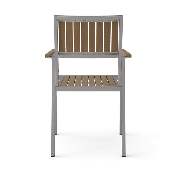 English Elm Christopher Knight Home® - CAPE Coral Aluminum with Wood Dining Chair Set of 2 – Natural Faux Wood Seats, Lightweight Rust-Resistant Frame N778P174801N