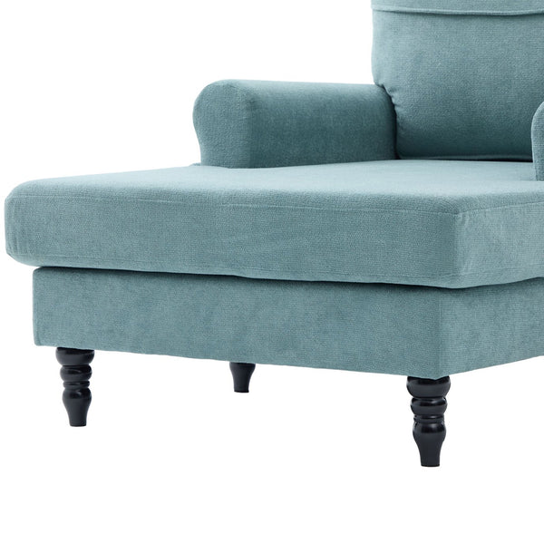 English Elm Modern Chenille Recliner Chaise Lounge Sofa Chair with High-Resilience Foam, Wide Seat, 550lb Capacity Mint Green W395P371334