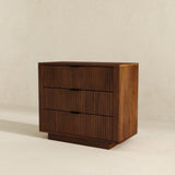 English Elm Ashcroft Furniture - Lola Walnut Nightstand 3-Drawer