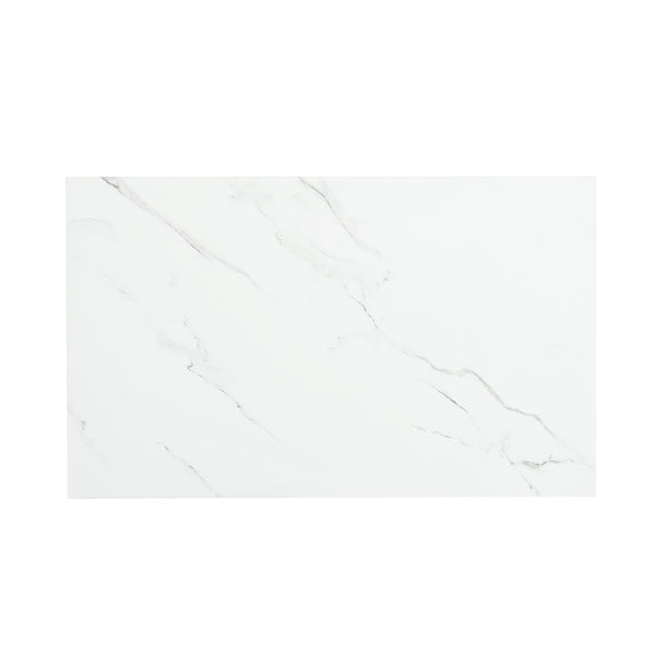 English Elm Topmax Freestanding Tall Pantry Cabinet Faux Marble Top 5 Drawers Modern Kitchen Hutch White N717S000075K