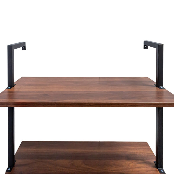 English Elm 3 Tier and 2 Tier Wood Floating Shelves - Heavy Duty Wall Mounted Bathroom Storage Organizer, Rustic Decor W331P279736