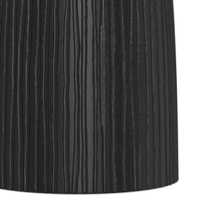 English Elm Boyd Carved Mango Wood Accent Table Matte Black Lacquer Sculptural Side Stand B136P414660