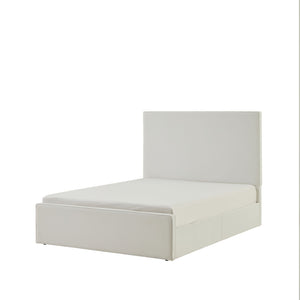 English Elm Lucas Tall Headboard Upholstered Bed - 52” Elegant Coconut Micro Suede – No Box Spring Needed & Easy Setup! B083P373030