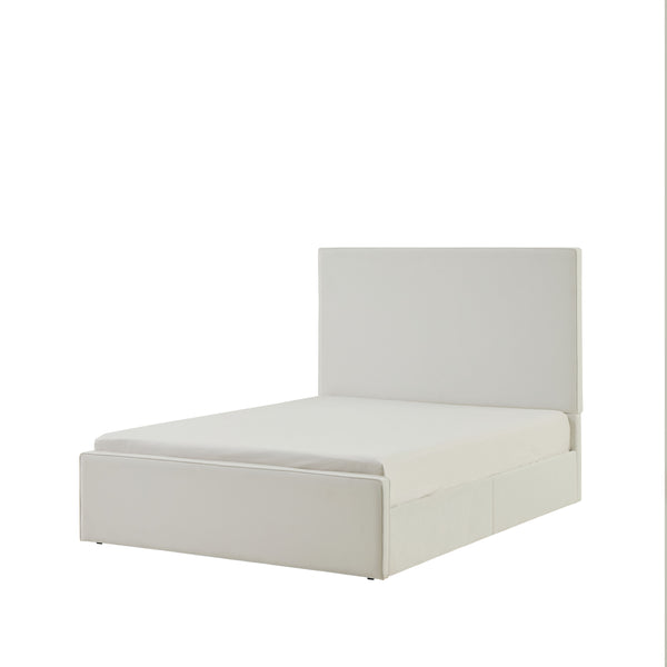 English Elm Lucas Tall Headboard Upholstered Bed - 52” Elegant Coconut Micro Suede – No Box Spring Needed & Easy Setup! B083P373030