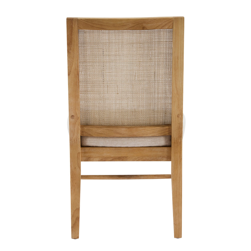 English Elm Christopher Knight Home® - Upholstered Dining Chair Set Of 4 With Natural Cane Backs, Soft Beige Seats & Durable Rubber Wood Legs N768P367152N_4