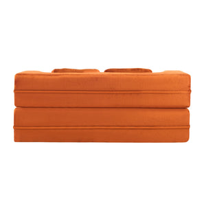 English Elm Large Plush Floor Sofa Foldable Foam Mattress with Pillows for Living Room Lounge W3612P440208