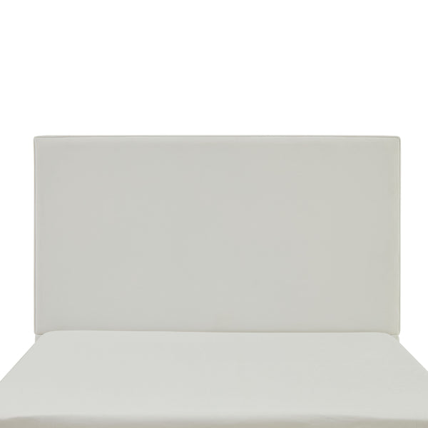 English Elm Lucas Tall Headboard Upholstered Bed - 52” Elegant Coconut Micro Suede – No Box Spring Needed & Easy Setup! B083P373030
