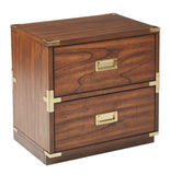 OSP Home Furnishings Wellington 2-Drawer Cabinet Toasted Wheat