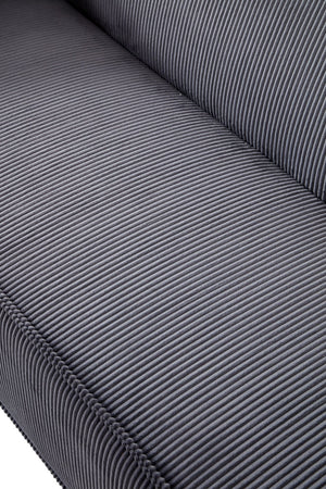 English Elm Sofa-in-a-Box, Memory Foam 3-Seater with Plush Corduroy Upholstery, 25.6" Deep Seat, No Assembly, Gray W1960P336129