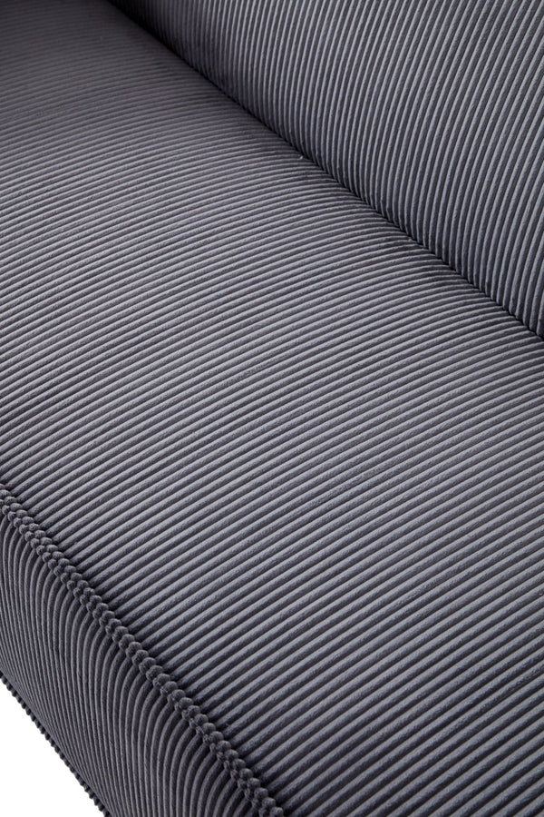 English Elm Sofa-in-a-Box, Memory Foam 3-Seater with Plush Corduroy Upholstery, 25.6" Deep Seat, No Assembly, Gray W1960P336129