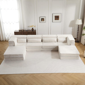 English Elm Compression Modular Floor Sofa Bed - Cozy, Versatile Lounge With Memory Foam & No Assembly Needed! W3723S00039