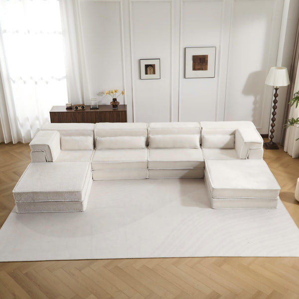 English Elm Compression Modular Floor Sofa Bed - Cozy, Versatile Lounge With Memory Foam & No Assembly Needed! W3723S00039