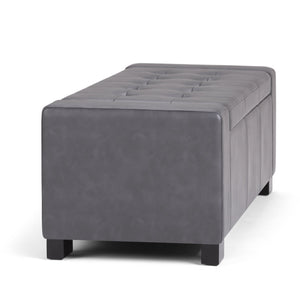 English Elm Laredo Large Storage Ottoman In Stone Grey - Stylish Multifunctional Seating With Hidden Storage B136P159045