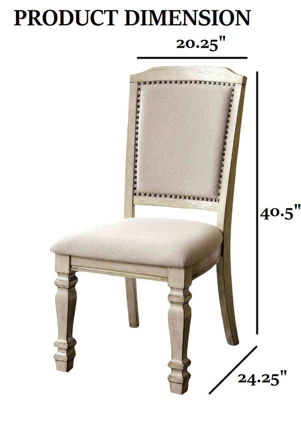 English Elm Transitional Westerham Arm Chair Set of 2 — Dark Cherry wood, upholstered comfort, gold-capped legs elegance Antique White,Ivory 43 L x 22 W x 13 H B2741P408884