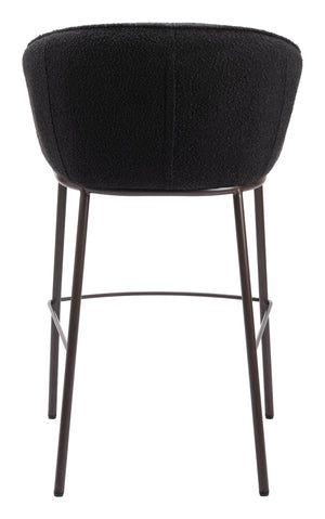 Essen Barstool Black & Bronze 109810 Zuo Modern