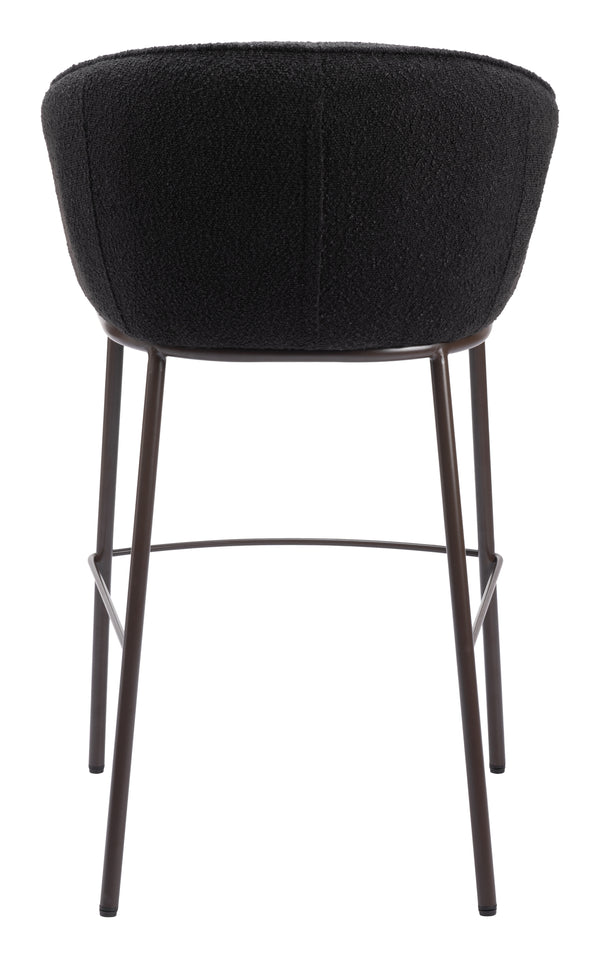 Essen Barstool Black & Bronze 109810 Zuo Modern