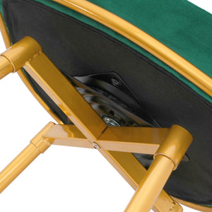 English Elm Christopher Knight Home® - Swivel Counter Height Bar Stools Set of 2 with 180° Turn, Hand-Woven Back, Gold Frame, Velvet Comfort Green N762P216979F