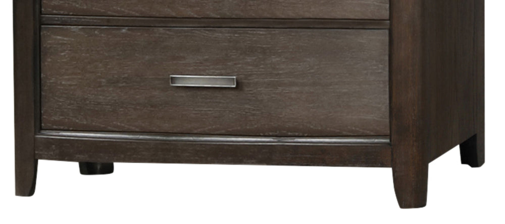 English Elm Six Drawer Dresser Antique Brown with Cedar-Lined Bottom Drawer, Solid Wood MDF, Smooth Side Guides B2699P208266